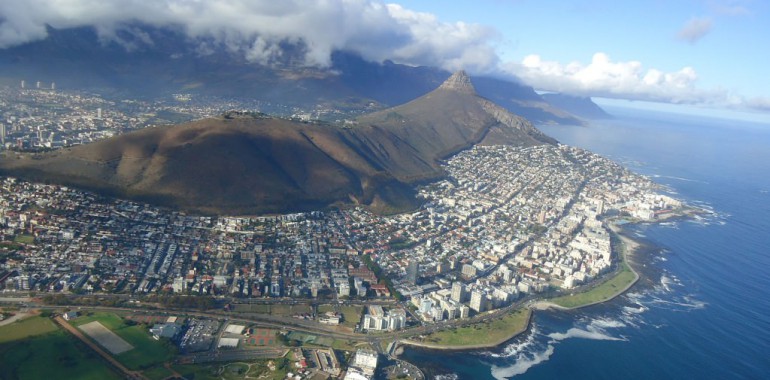 cours anglais voyage langue cape town vue aerienne