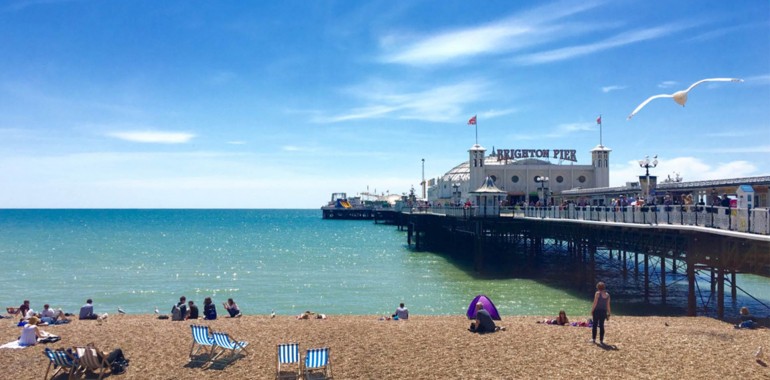 Brighton plage uk langue