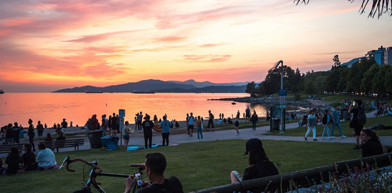 vancouver coucher de soleil stage anglais